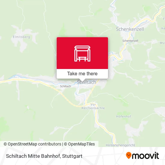 Карта Schiltach Mitte Bahnhof
