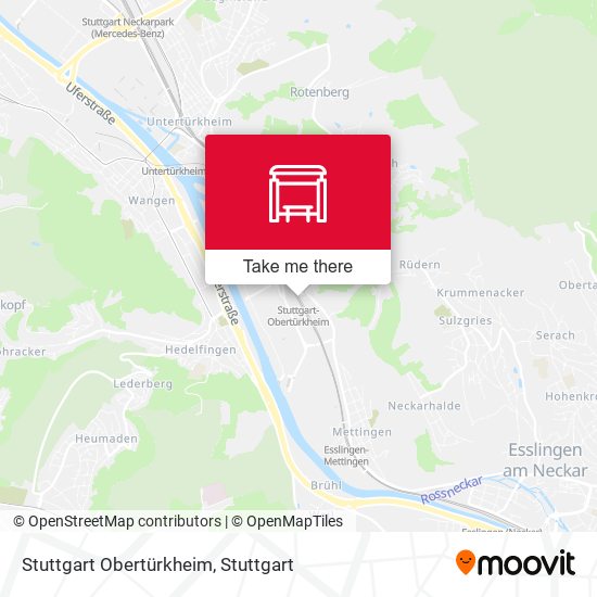 Stuttgart Obertürkheim map