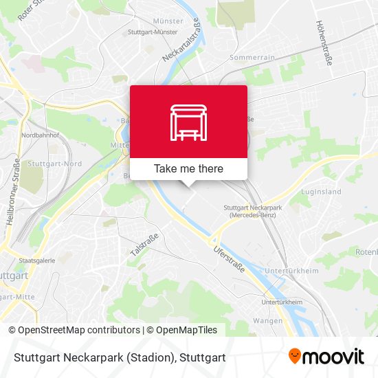 Stuttgart Neckarpark (Stadion) map