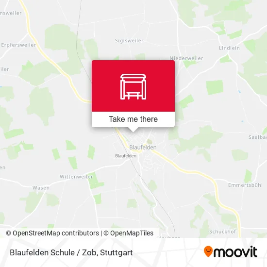 Карта Blaufelden Schule / Zob