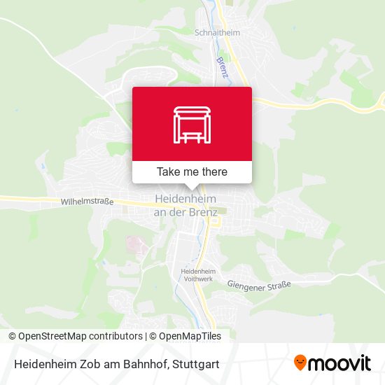 Heidenheim Zob am Bahnhof map