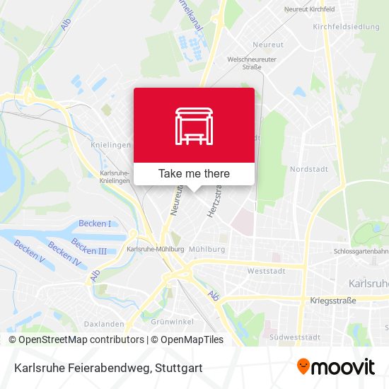 Karlsruhe Feierabendweg map