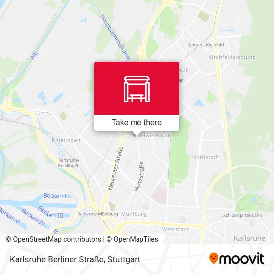 Карта Karlsruhe Berliner Straße