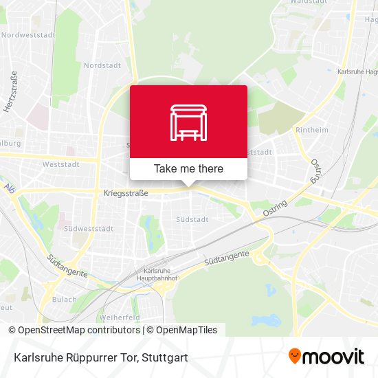 Карта Karlsruhe Rüppurrer Tor