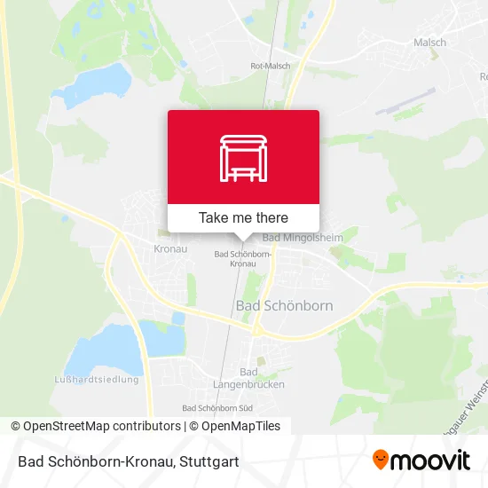 Карта Bad Schönborn-Kronau