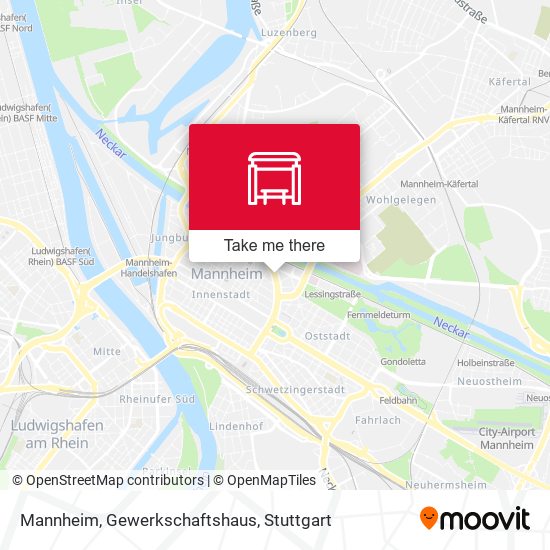 Mannheim, Gewerkschaftshaus map