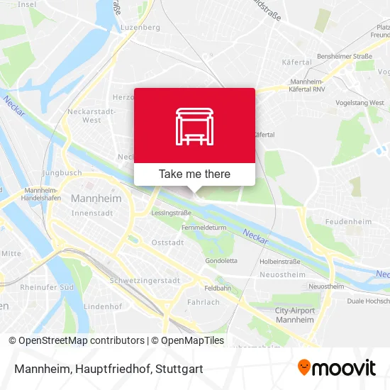 Карта Mannheim, Hauptfriedhof