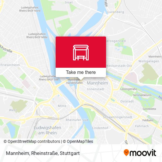 Карта Mannheim, Rheinstraße