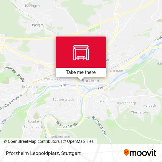 Карта Pforzheim Leopoldplatz