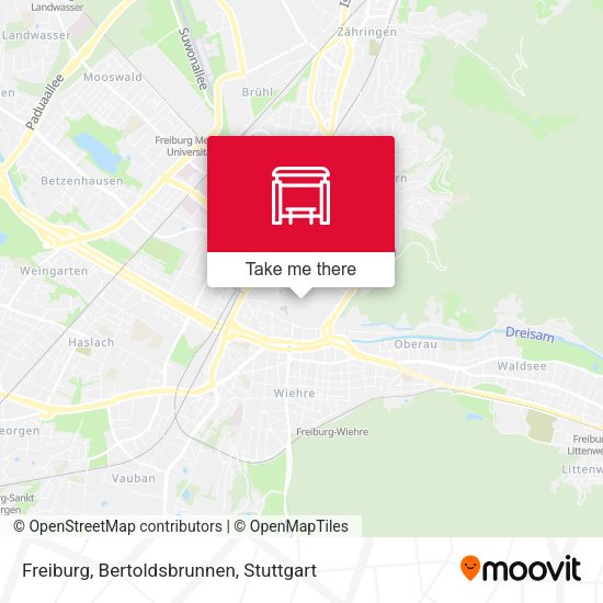 Freiburg, Bertoldsbrunnen map