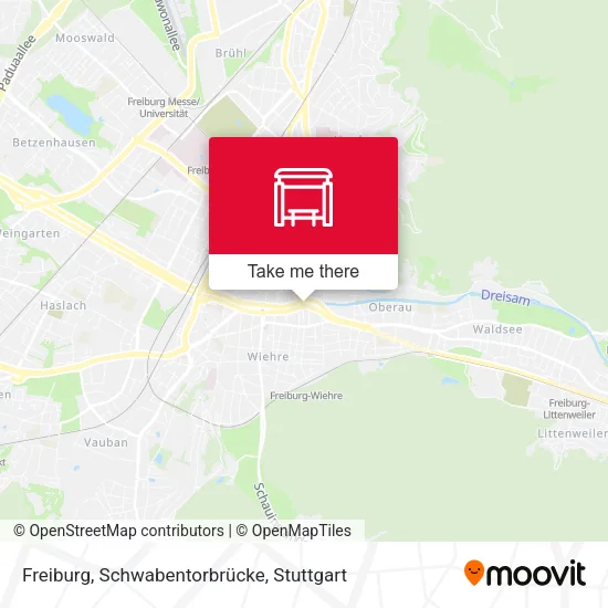 Карта Freiburg, Schwabentorbrücke