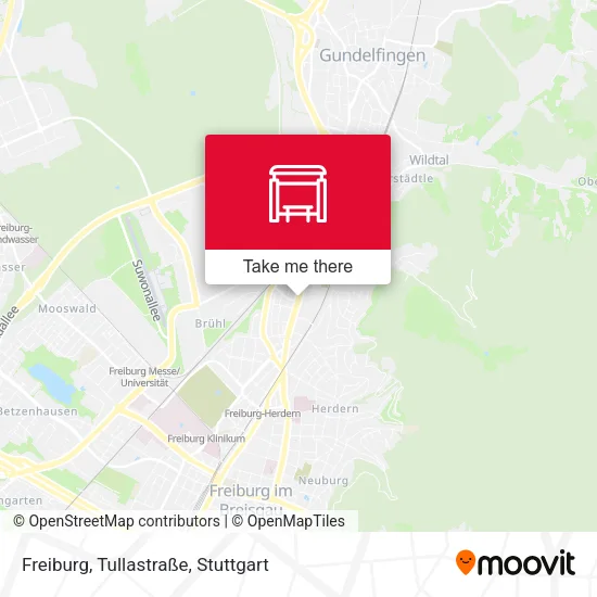 Карта Freiburg, Tullastraße