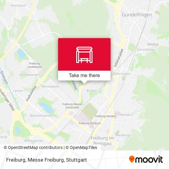 Карта Freiburg, Messe Freiburg