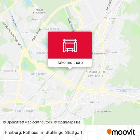 Freiburg, Rathaus Im Stühlinge map