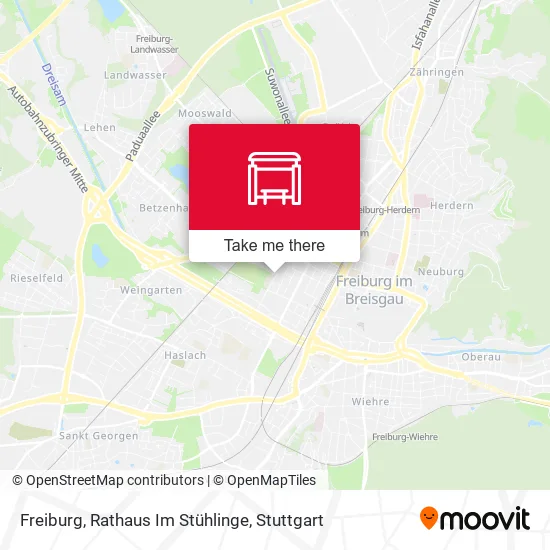 Карта Freiburg, Rathaus Im Stühlinge