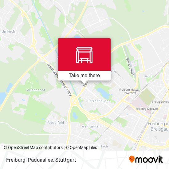 Freiburg, Paduaallee map