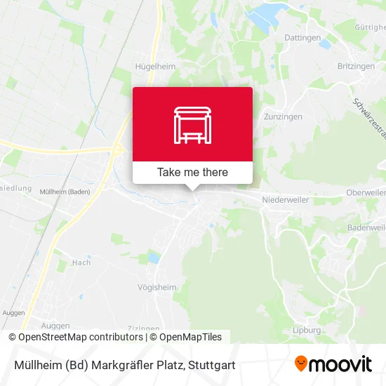 Карта Müllheim (Bd) Markgräfler Platz