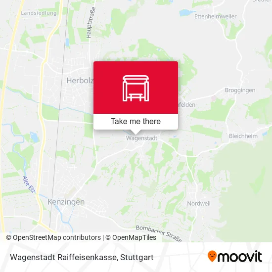 Карта Wagenstadt Raiffeisenkasse