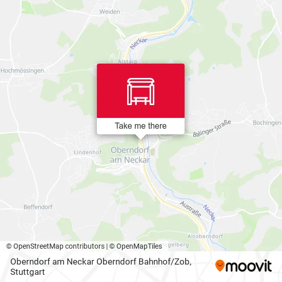 Карта Oberndorf am Neckar Oberndorf Bahnhof / Zob