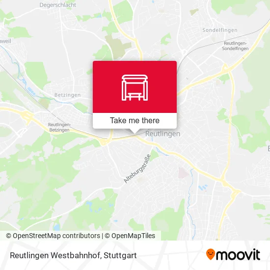 Карта Reutlingen Westbahnhof