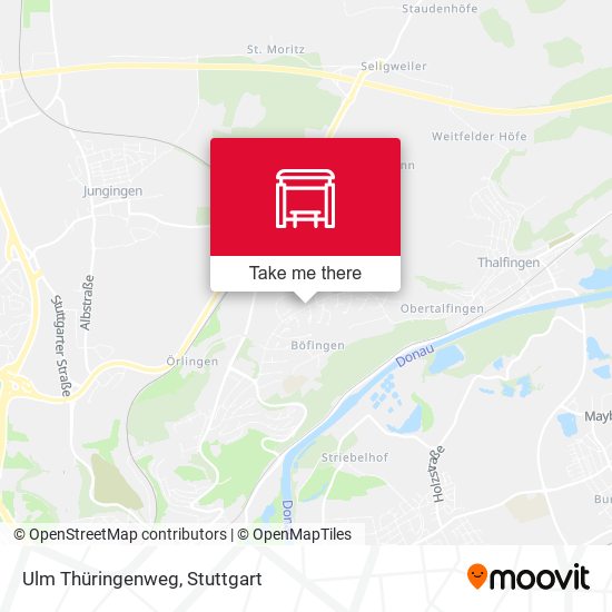 Ulm Thüringenweg map