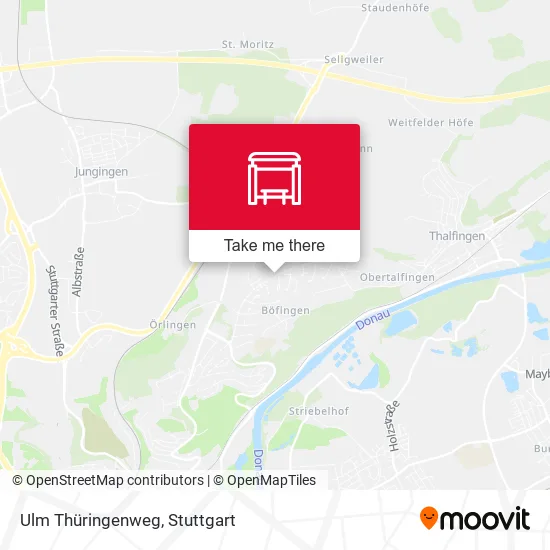 Карта Ulm Thüringenweg