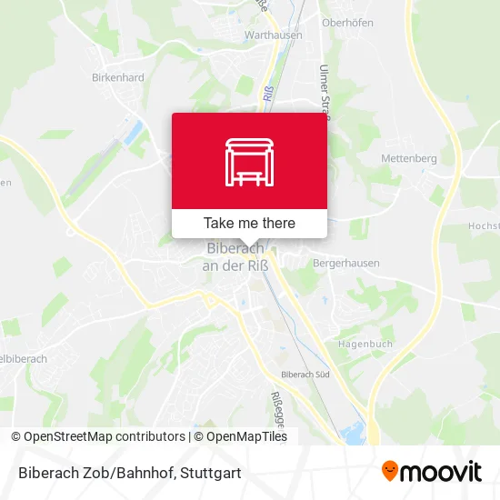 Карта Biberach Zob/Bahnhof