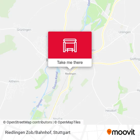 Карта Riedlingen Zob/Bahnhof