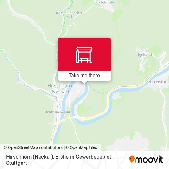 Карта Hirschhorn (Neckar), Ersheim Gewerbegebiet