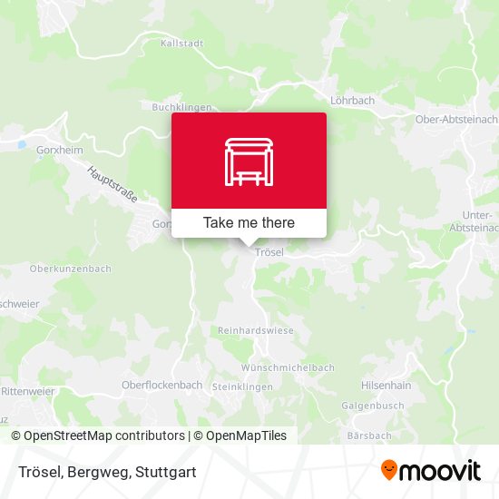 Trösel, Bergweg map