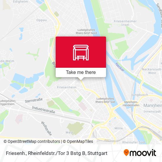 Friesenh., Rheinfeldstr. / Tor 3 Bstg B map