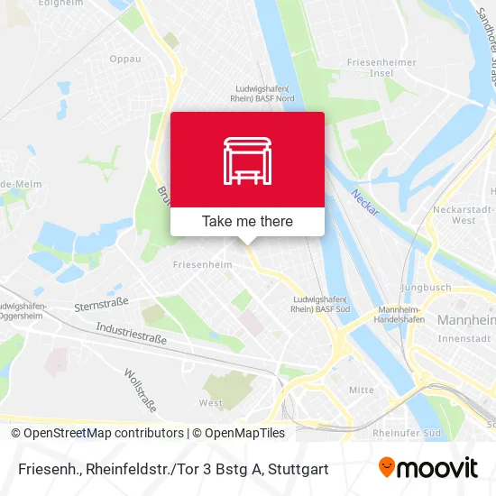 Карта Friesenh., Rheinfeldstr. / Tor 3 Bstg A