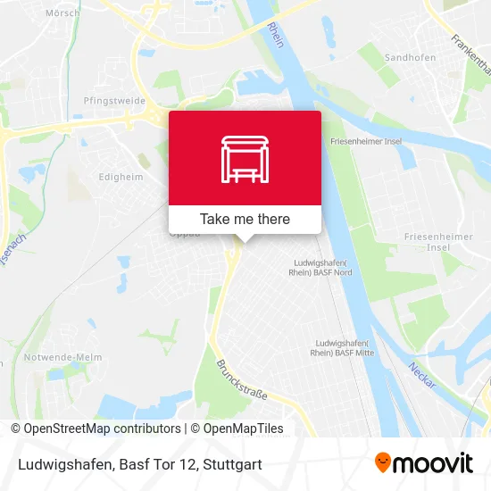 Карта Ludwigshafen, Basf Tor 12