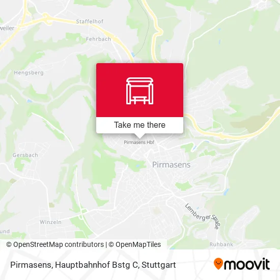 Карта Pirmasens, Hauptbahnhof Bstg C