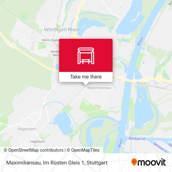 Maximiliansau, Im Rüsten Gleis 1 map