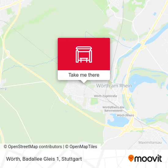 Карта Wörth, Badallee Gleis 1