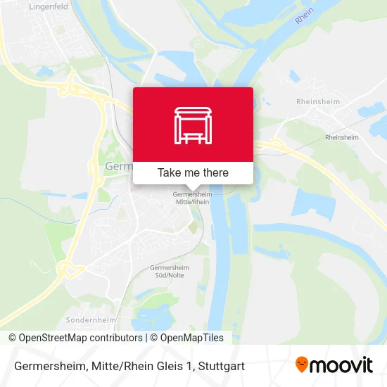 Карта Germersheim, Mitte / Rhein Gleis 1