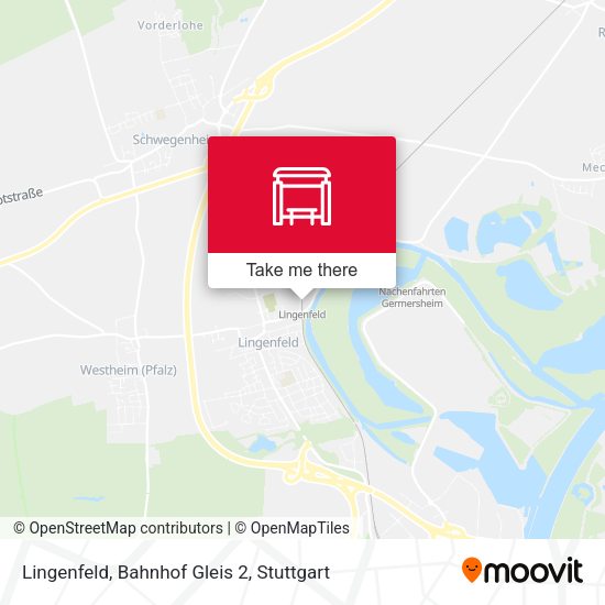 Lingenfeld, Bahnhof Gleis 2 map