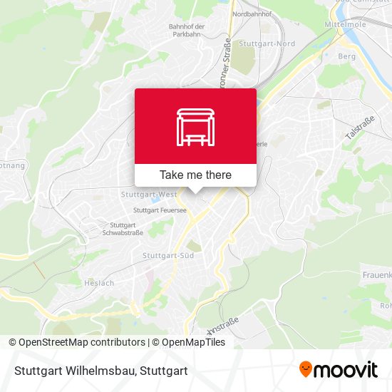 Stuttgart Wilhelmsbau map