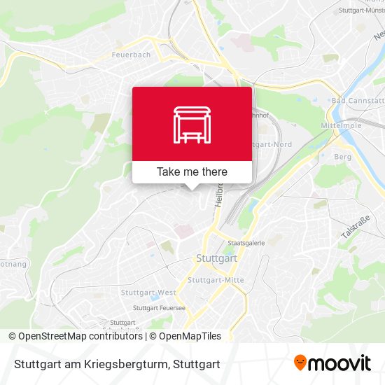 Stuttgart am Kriegsbergturm map