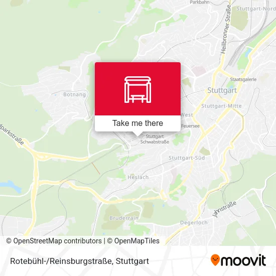 Карта Rotebühl-/Reinsburgstraße