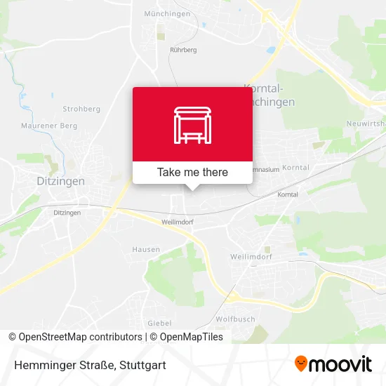 Карта Hemminger Straße