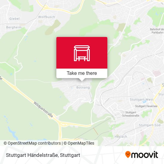 Карта Stuttgart Händelstraße