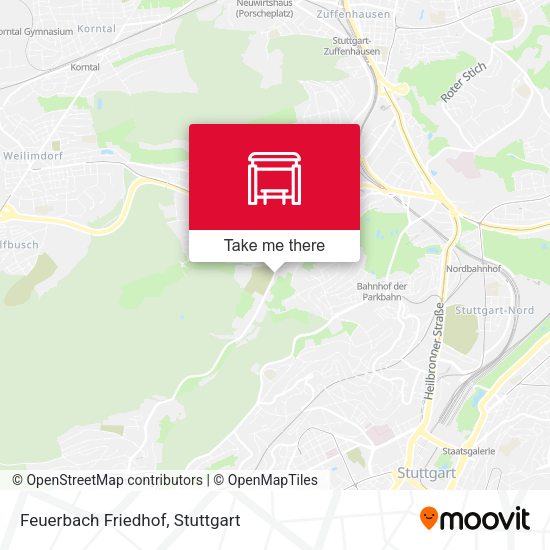 Feuerbach Friedhof map