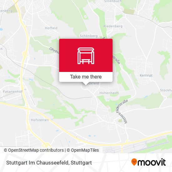 Stuttgart Im Chausseefeld map