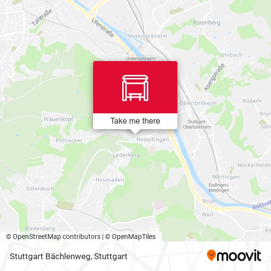Stuttgart Bächlenweg map