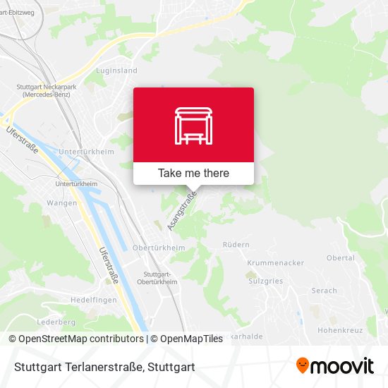 Карта Stuttgart Terlanerstraße