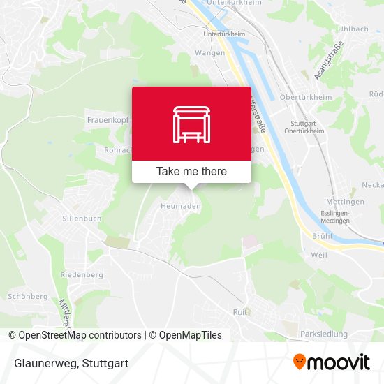 Glaunerweg map