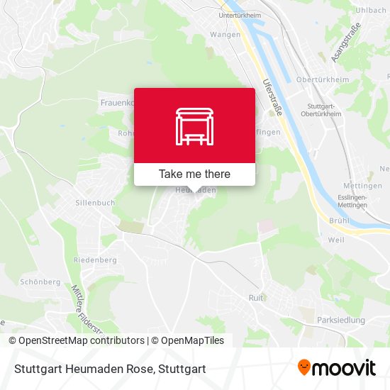 Stuttgart Heumaden Rose map