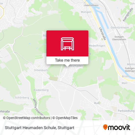 Stuttgart Heumaden Schule map